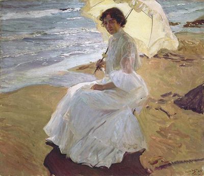 Clothilde at the Beach Joaquin Sorolla